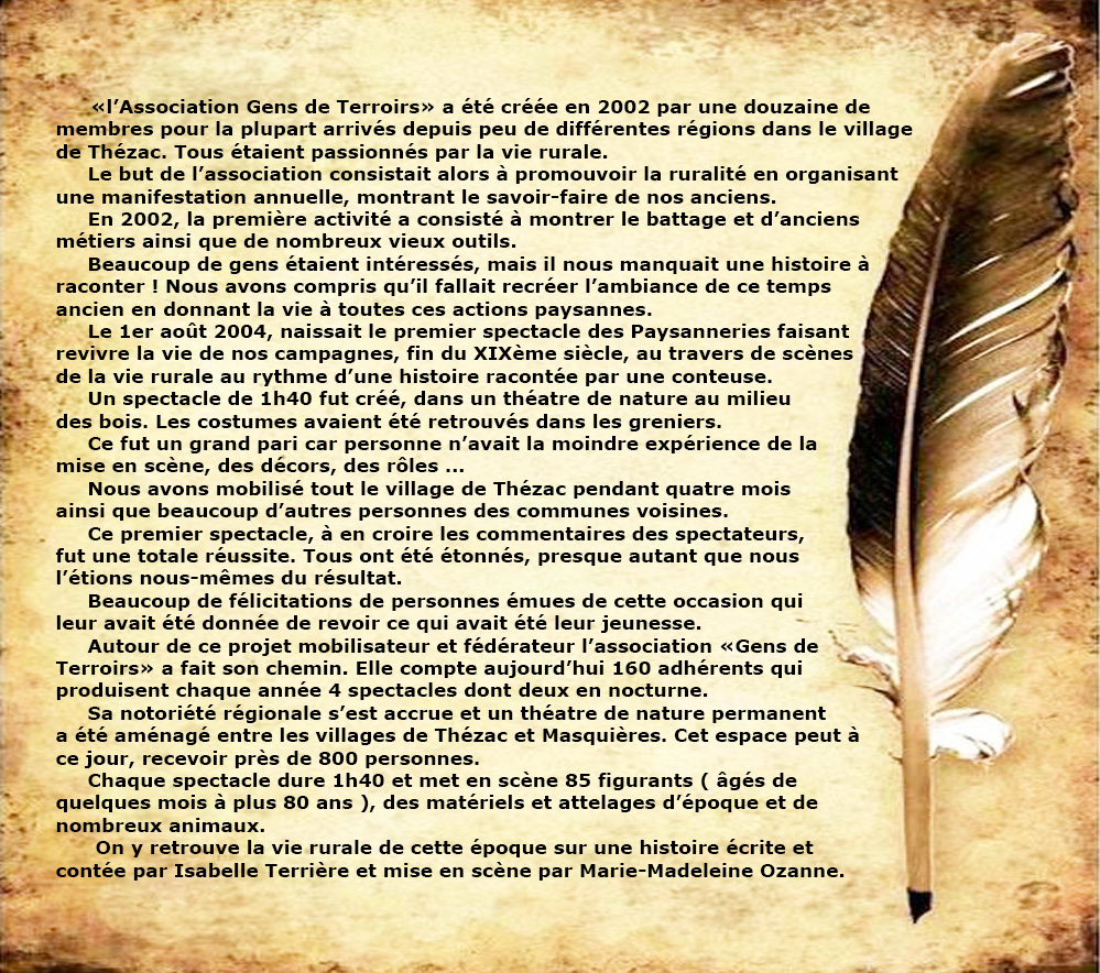 Genèse de l'association Gens de Terroirs